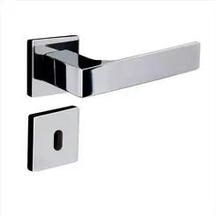 Fechadura Perfil 4302 Interna Cromada Quadratta Reta Roseta Aliança