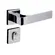 Fechadura Perfil 4301 Externa Cromada Quadratta Reta Roseta Aliança