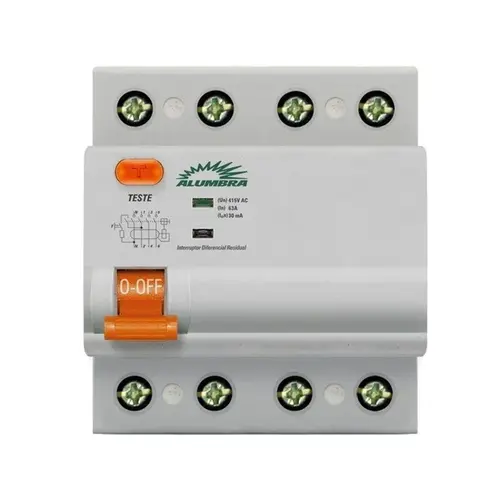 Interruptor Diferencial Residual Analogico 4P/63A 127-240V Alumbra
