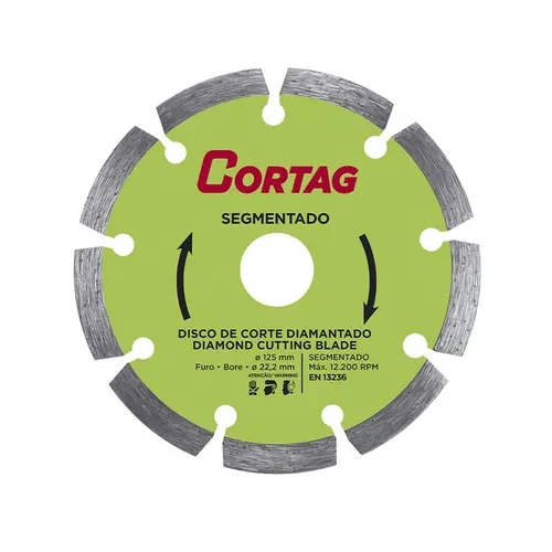 Disco Diamantado Cortag Segmentado 180 mm