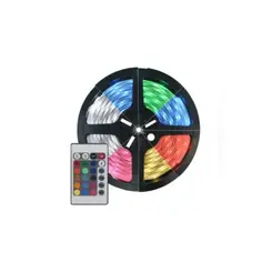 Fita Led Externa Rgb C/Controle 5Mts Maxbom