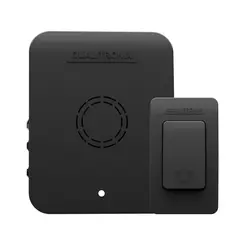 Campainha S/Fio Preta Bivolt Qualitronix.