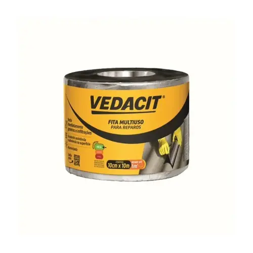 Fita Vedatudo Rolo 10Cmx10M Vedacit
