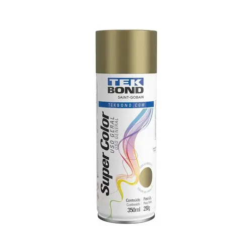Tinta Spray Uso Geral Dourado Metalico 350Ml TekBond