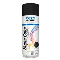 Tinta Spray Uso Geral Preto Fosco 350Ml TekBond