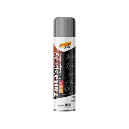 Tinta Spray Alta Temperatura Aluminio Mundial Prime