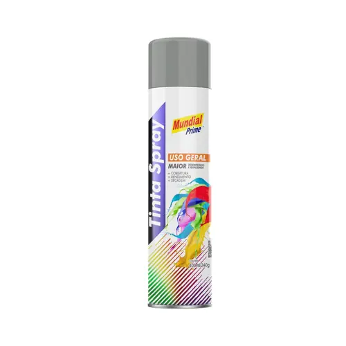Tinta Spray Uso Geral Cinza Medio 400ml Mundial Prime
