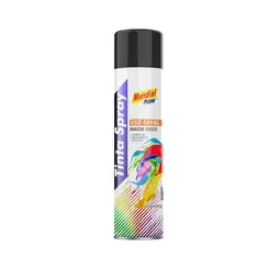 Tinta Spray Uso Geral Preto Fosco 400ml Mundial Prime