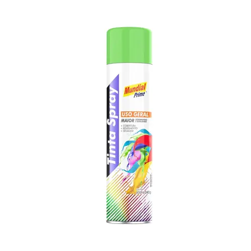 Tinta Spray Uso Geral Verde Claro 400ml Mundial Prime