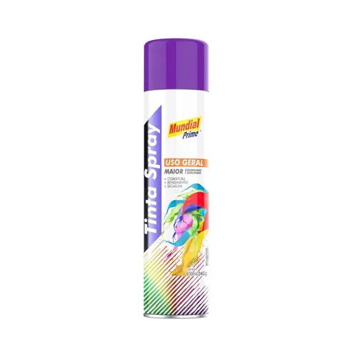 Tinta Spray Uso Geral Violeta 400ml Mundial Prime