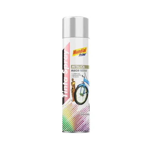 Tinta Spray Metalico Cromado 400ml Mundial Prime