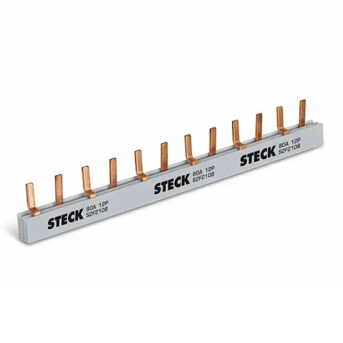 Barramento Bifásico Din 2x6 80A 220/440V Steck