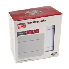 Quadro de Distribuição P/8 Disjuntores C/ Barramento Neutro - Terra