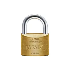 Cadeado Latão 70mm c/Chave Papaiz