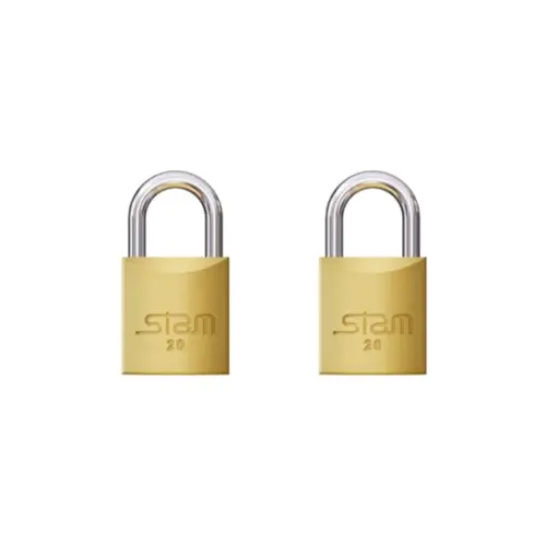 Cadeado Latão 20mm Com 2unidades Stam