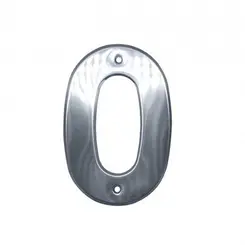 Numero Aluminio Aço Inox  N.0 Rocha