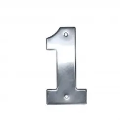 Numero Aluminio Aço Inox  N.1 Rocha