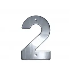 Numero Aluminio Aço Inox  N.2 Rocha