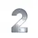 Numero Aluminio Aço Inox  N.2 Rocha