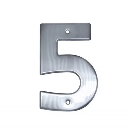 Numero Aluminio Aço Inox  N.5 Rocha