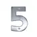 Numero Aluminio Aço Inox  N.5 Rocha