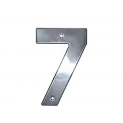 Numero Aluminio Aço Inox  N.7 Rocha