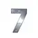Numero Aluminio Aço Inox  N.7 Rocha