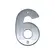 Numero Aluminio Aço Inox N.6 Rocha