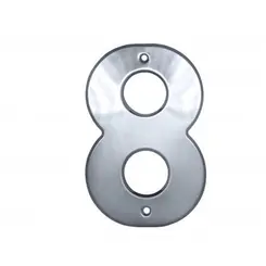 Numero Aluminio Aço Inox  N.8 Rocha