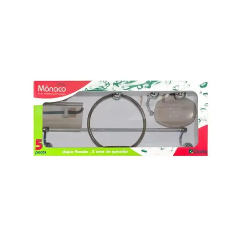 Kit Acessórios P/ Banheiro 5Pc Cr Super Fume Duda