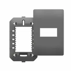 Placa 4x2 com Suporte p/ 1Módulo - Habitat Onix Fame