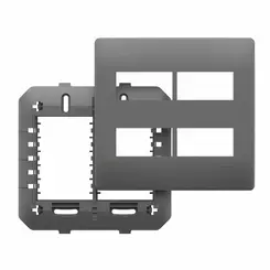 Placa 4x4 com Suporte p/ 4Módulos Distanciados - Habitat Onix Fame
