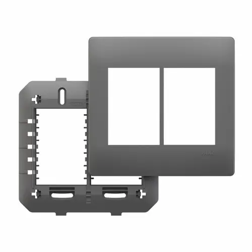 Placa 4x4 com Suporte p/ 6Módulos - Habitat Onix Fame
