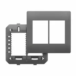 Placa 4x4 com Suporte p/ 6Módulos - Habitat Onix Fame