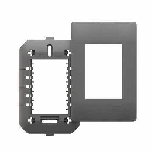 Placa 4x2 com Suporte p/ 3Módulos - Habitat Onix Fame
