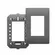 Placa 4x2 com Suporte p/ 3Módulos - Habitat Onix Fame