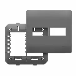 Placa 4x4 com Suporte p/ 2Módulos - Habitat Onix Fame
