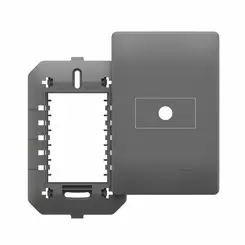 Placa 4x2 com Suporte Saída de Fio Ø10mm - Habitat Onix Fame
