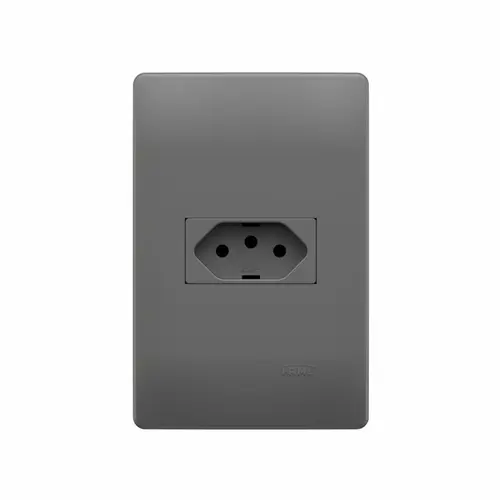 Conjunto Tomada 2P+T 10A/250V~Habitat Onix Fame