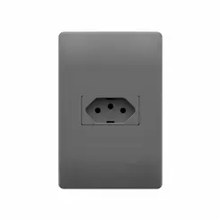 Conjunto Tomada 2P+T 10A/250V~Habitat Onix Fame