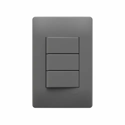 Conjunto 3Interruptor Simples 10A/250V~Habitat Onix Fame