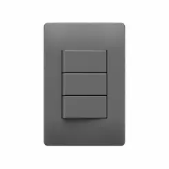 Conjunto 3Interruptor Simples 10A/250V~Habitat Onix Fame