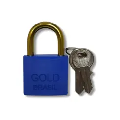 Cadeado Color Azul 30mm Gold