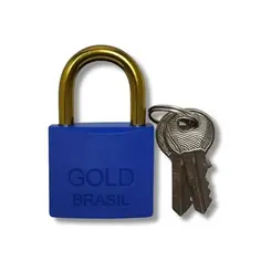 Cadeado Color Azul 20mm Gold
