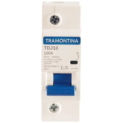 Minidisjuntor TDJ10 1P 125A 10kA Curva C Tramontina