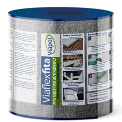 Fita Viaflex Autoadesiva 0,10 x 10m Aluminio Viapol