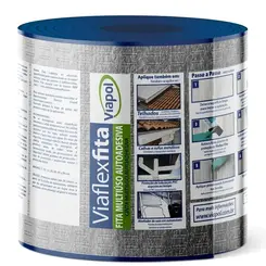 Fita Viaflex Autoadesiva 0,10 x 10m Aluminio Viapol