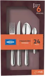 Faqueiro Módena 24 Peças Aço Inoxidável Brinox