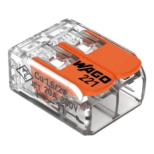 Wago Conector 2Polos Crt 6Pcs 221-412