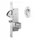Fechadura 940 Portas de Correr Cromado Espelho de Inox Stam